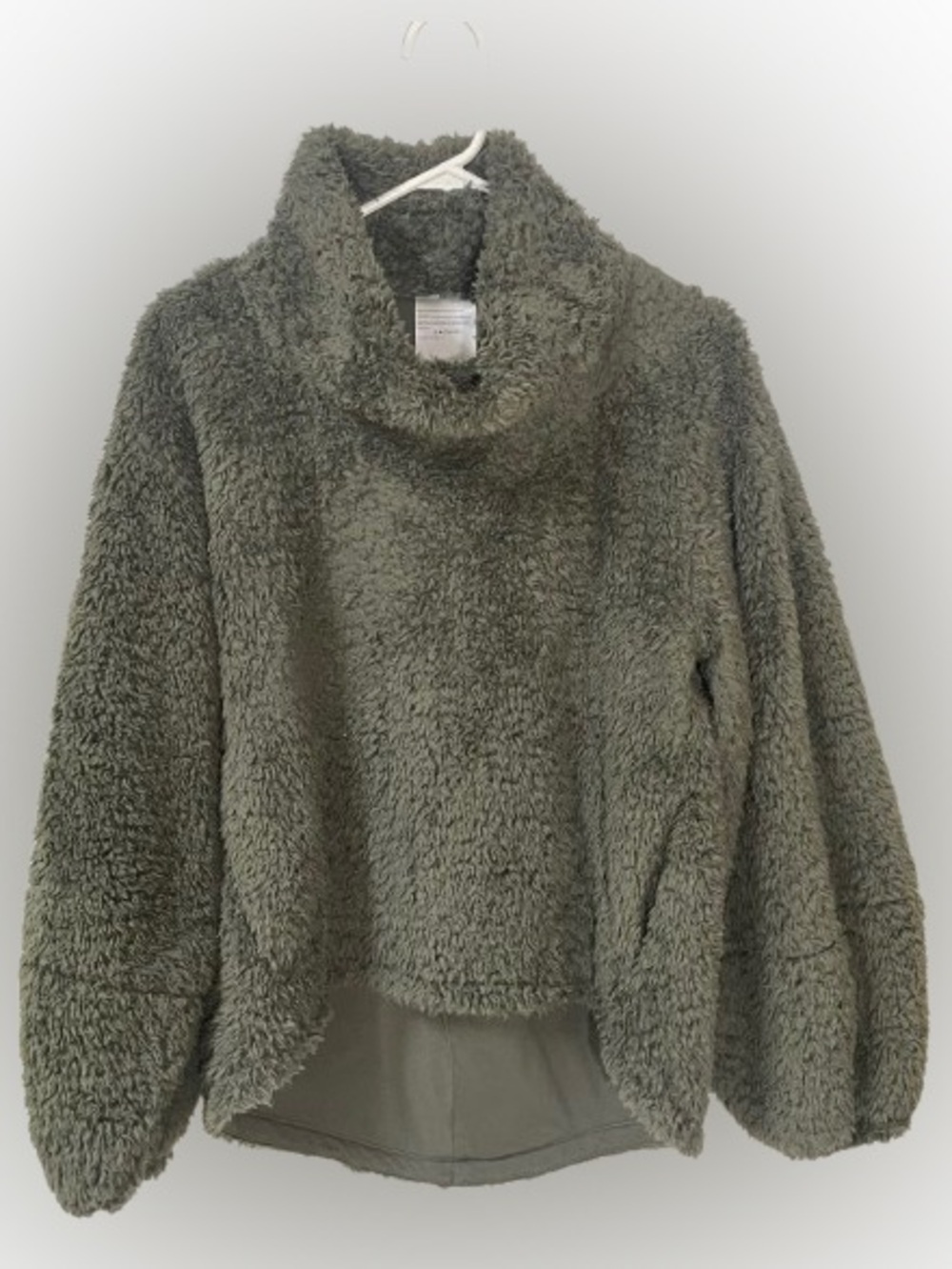 Lululemon Warm Restore Sherpa Pullover Women’s Medium Large Army Green Fleece